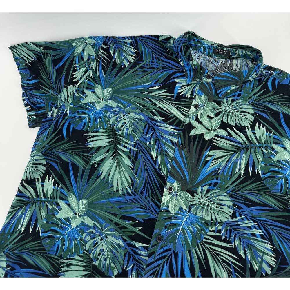 Coofandy Hawaiian Shirt Men's Size XL Rayon Floral Tropical Beach Aloha - Picture 2 of 9